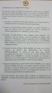 comunicado boca