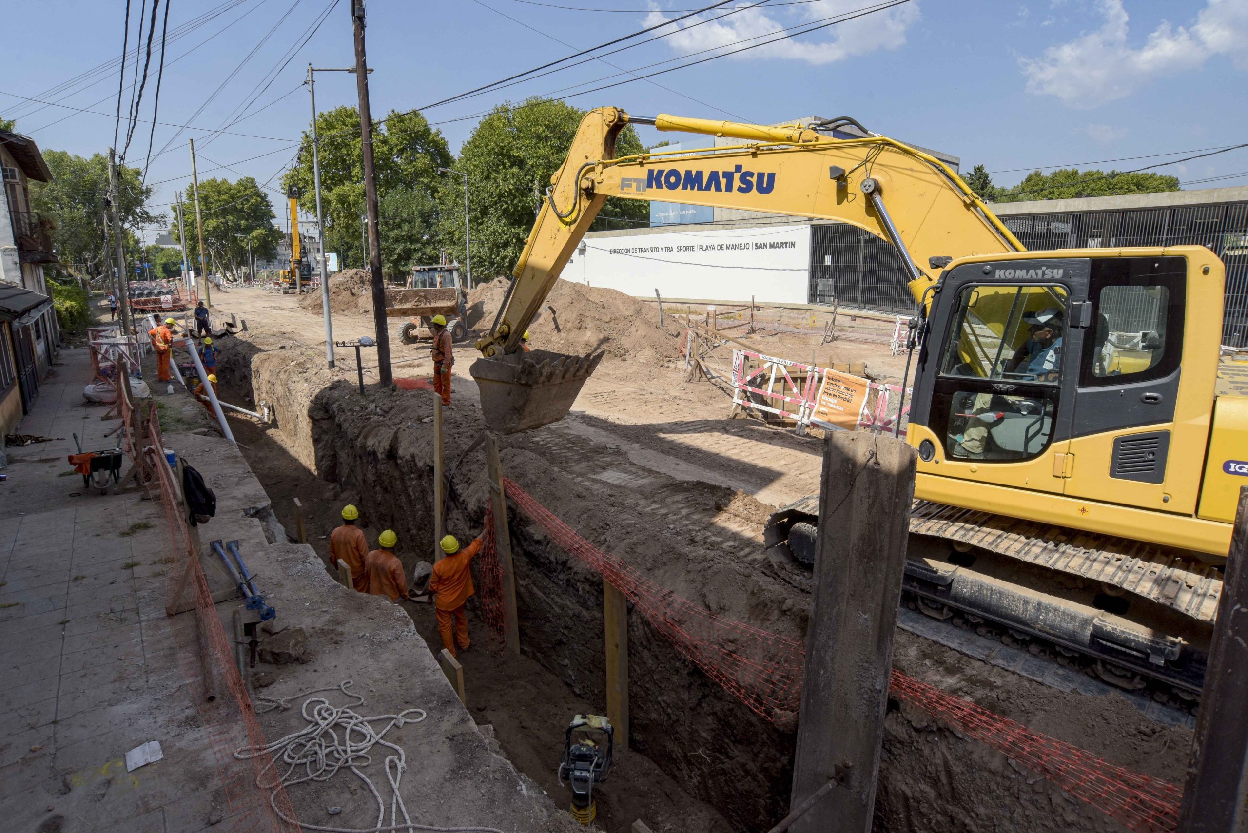 San Mart N Avanzan Las Obras De Construcci N Del T Nel En La Calle