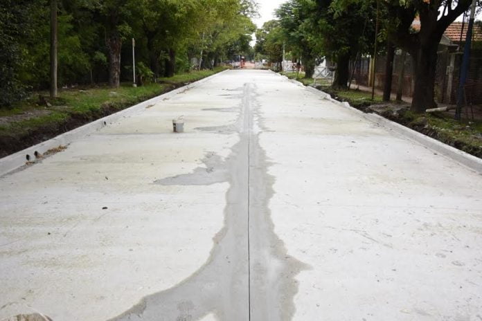 obras pavimentación hidráulica los polvorines