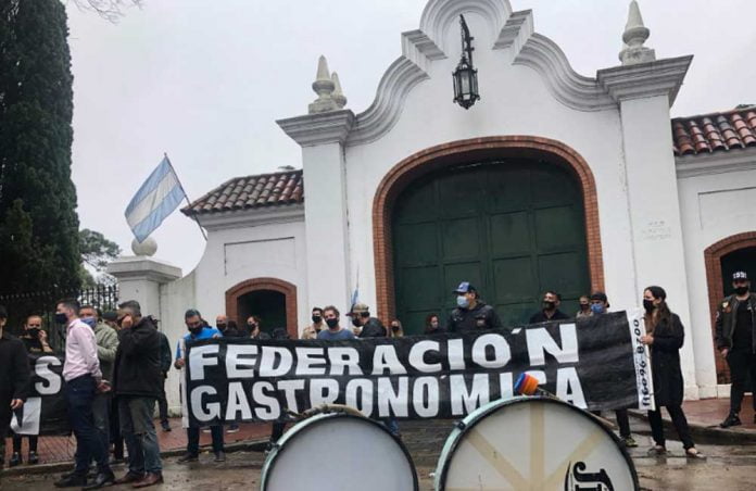 protesta gastronómicos quinta olivos