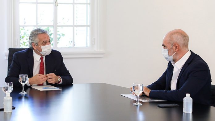 reunión alberto fernández, horacio rodríguez larreta, clases presenciales