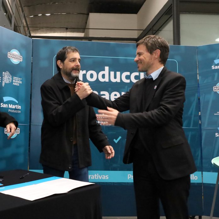 fernando moreira y augusto costa presentaron el programa producción bonaerense en san martín