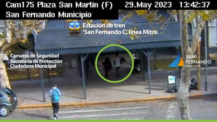 cámara de seguridad municipal visualizó a kevin y valentina