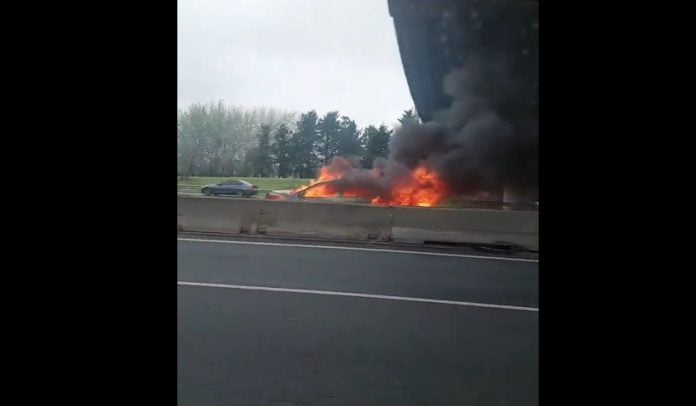 incendio auto panamericana hoy 3